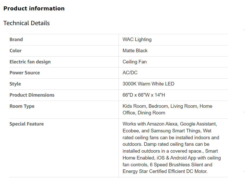 WAC Smart Fans Smart Home